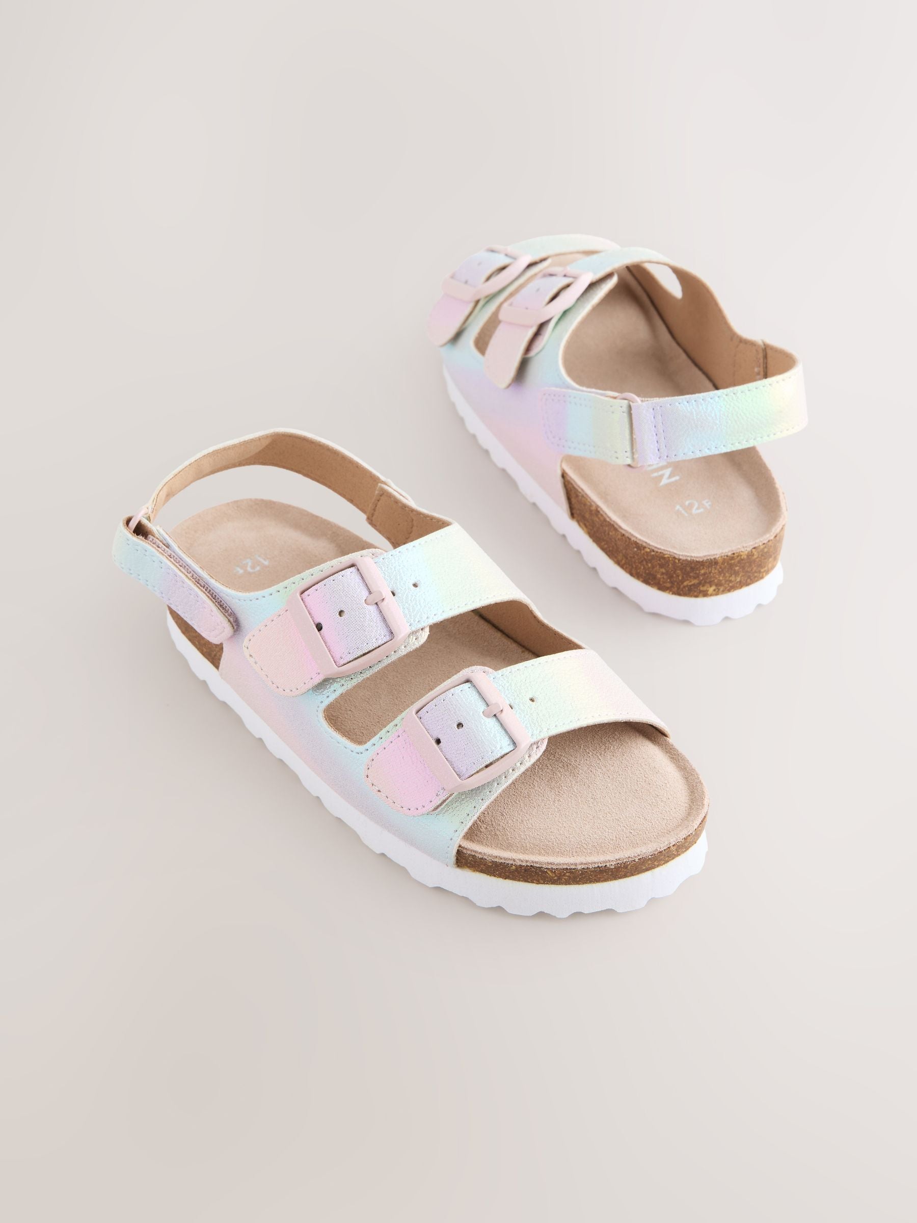 Rainbow Wide Fit (G) Touch and Close Corkbed Sandals image 1