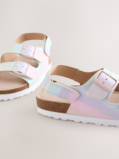 Rainbow Wide Fit (G) Touch and Close Corkbed Sandals image 3