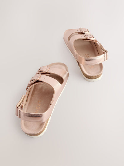 Rose Gold Standard Fit (F) Touch and Close Corkbed Sandals image 6