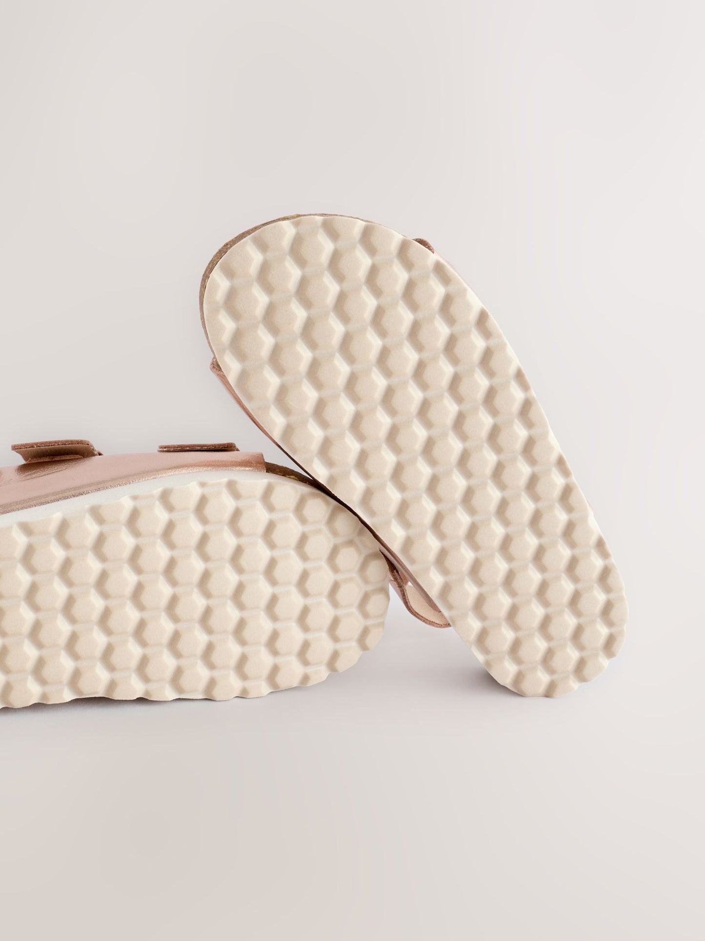 Rose Gold Wide Fit (G) Touch and Close Corkbed Sandals image 4