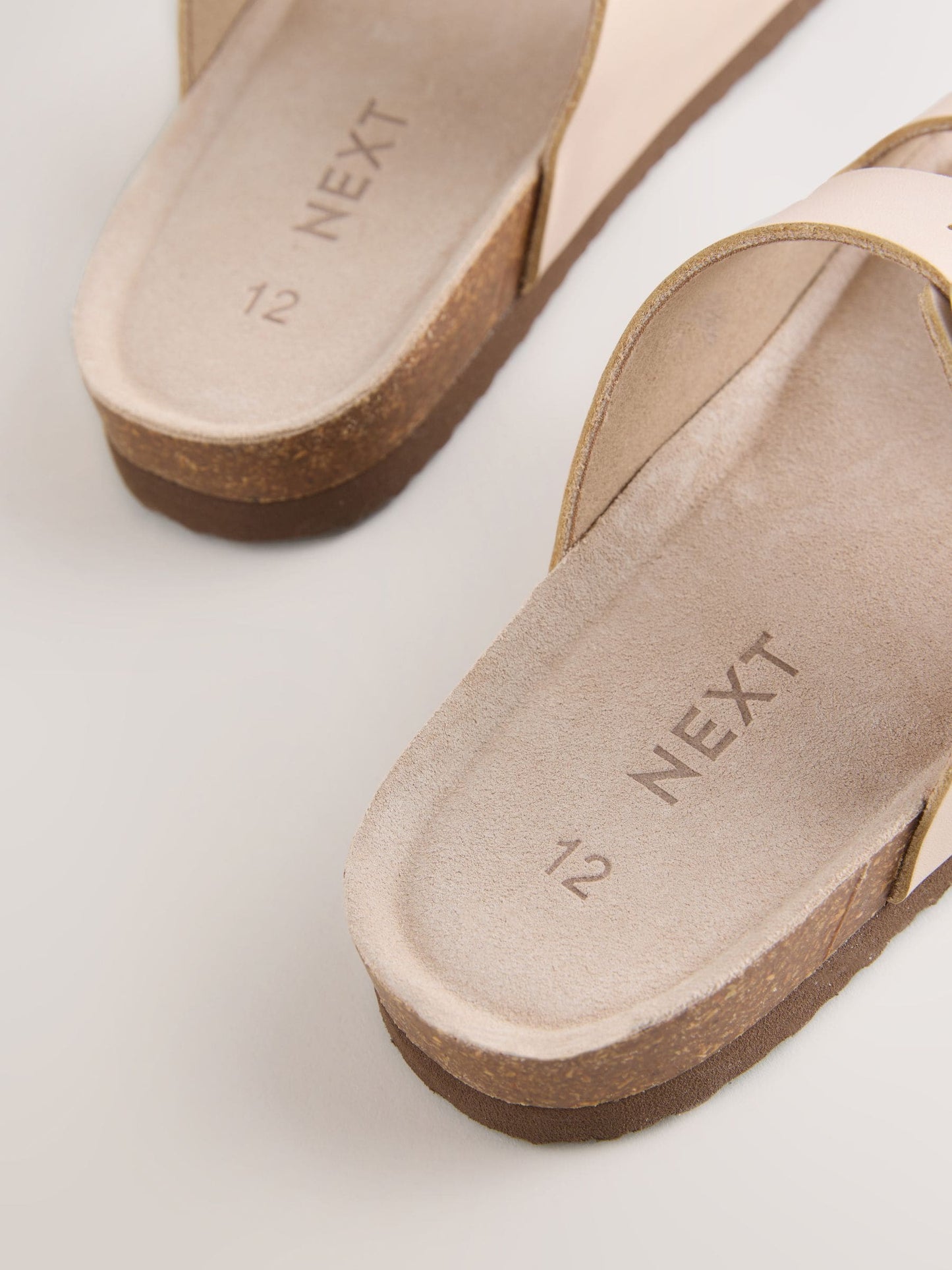 Neutral Leather Corkbed Sandals image 4