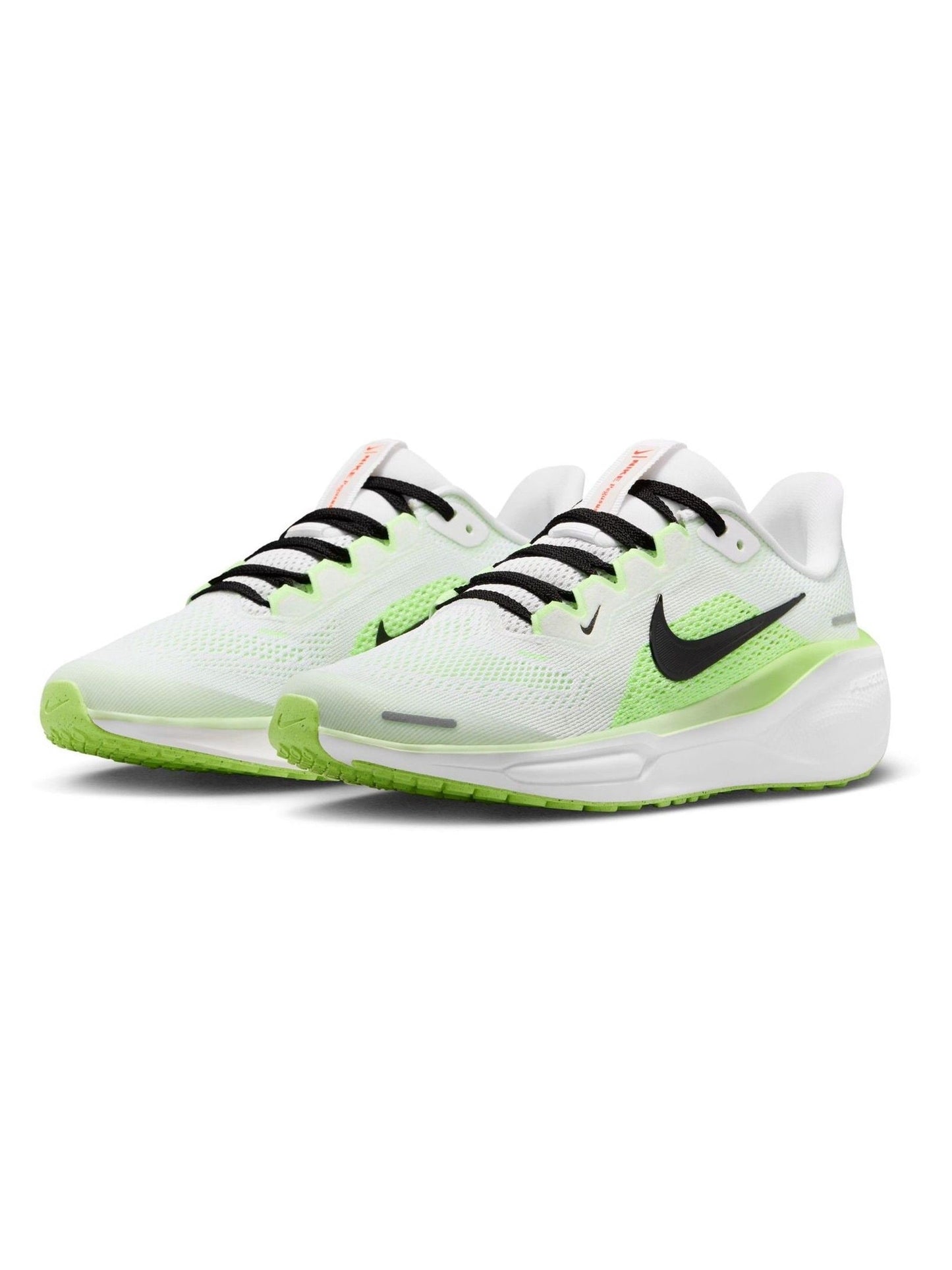Nike White/Volt Green Youth Air Zoom Pegasus 41 Running Trainers image 2