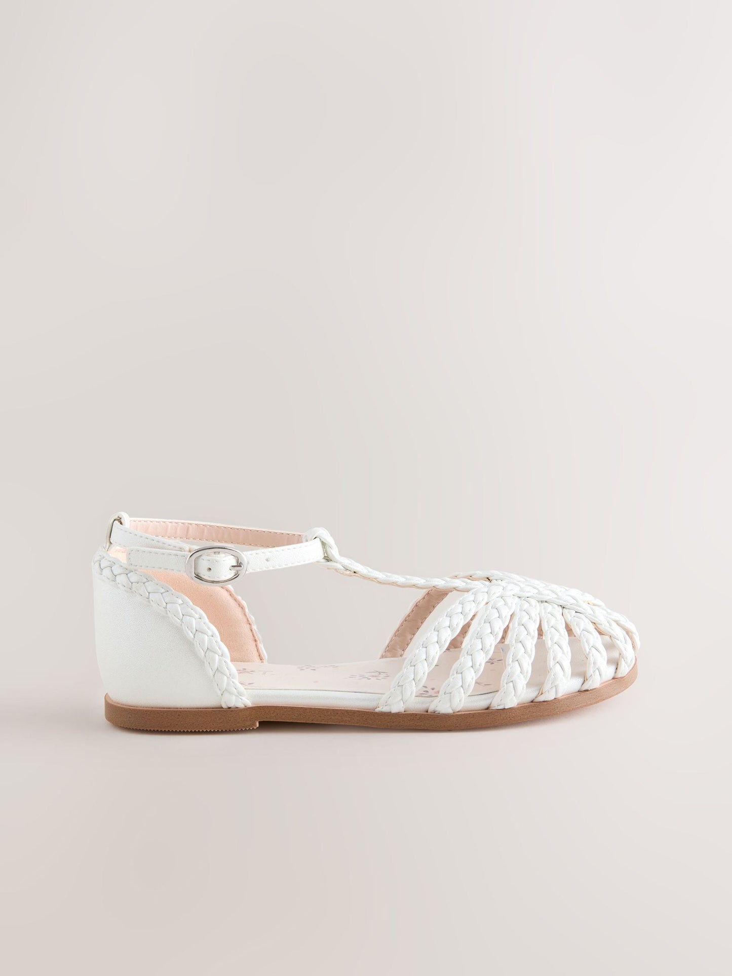 White Plaited Fisherman Sandals image 2