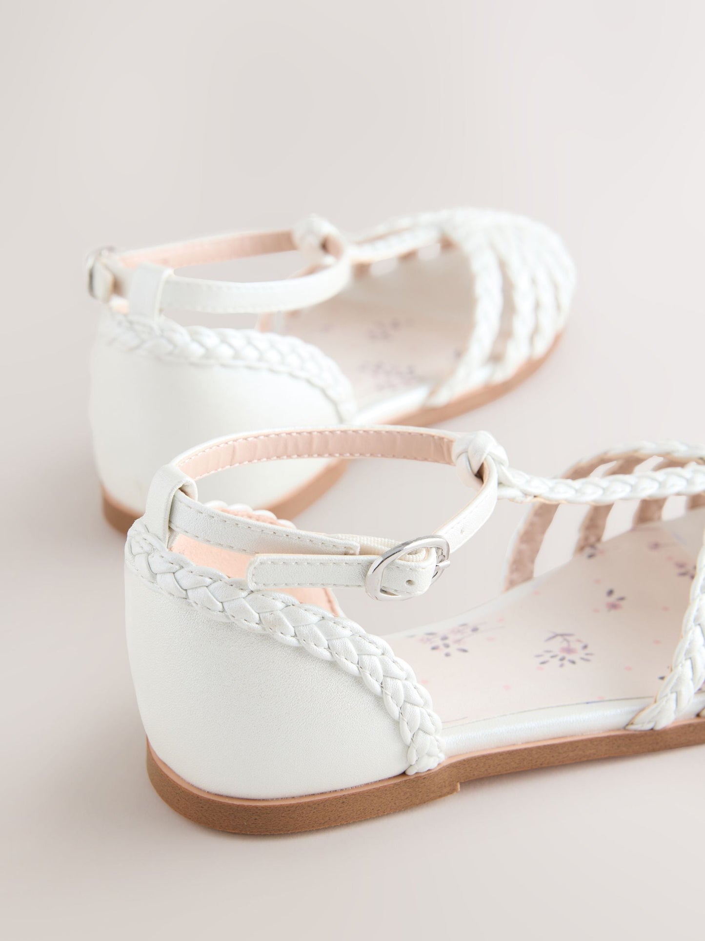 White Plaited Fisherman Sandals image 3