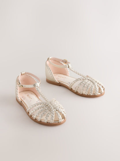 Gold Plaited Fisherman Sandals image 1
