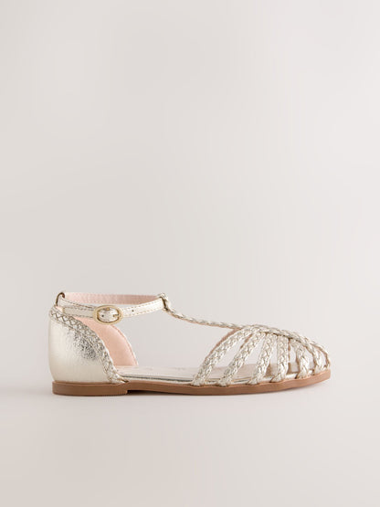 Gold Plaited Fisherman Sandals image 2