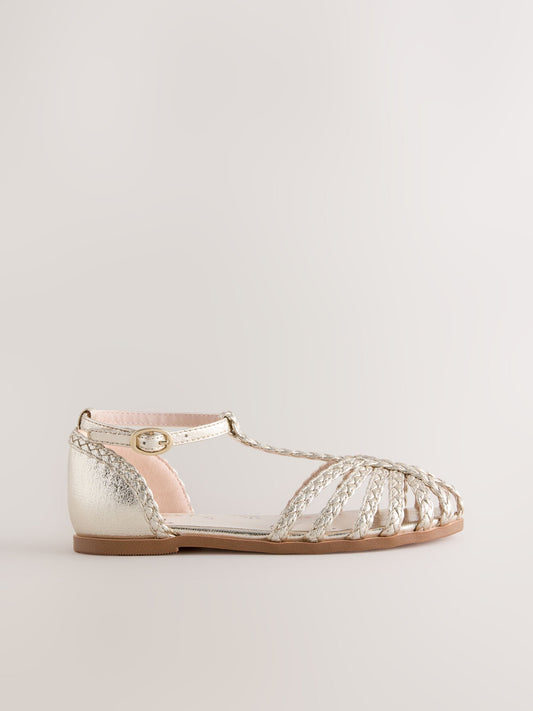 Dsiney Kidz - Gold Plaited Fisherman Sandals image 2