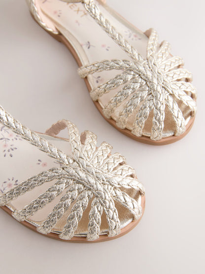 Gold Plaited Fisherman Sandals image 3