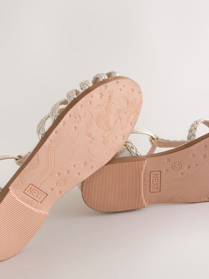 Gold Plaited Fisherman Sandals image 5