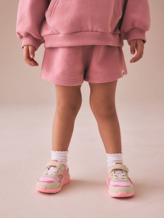 Pink Elastic Lace Chunky Trainers image 2