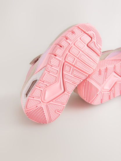 Pink Elastic Lace Chunky Trainers image 9