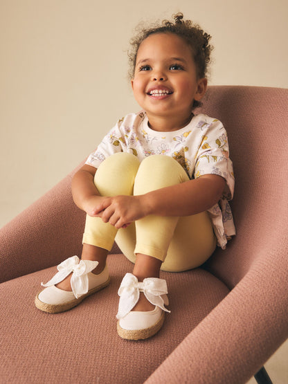 White Bow Espadrille Shoes image 4