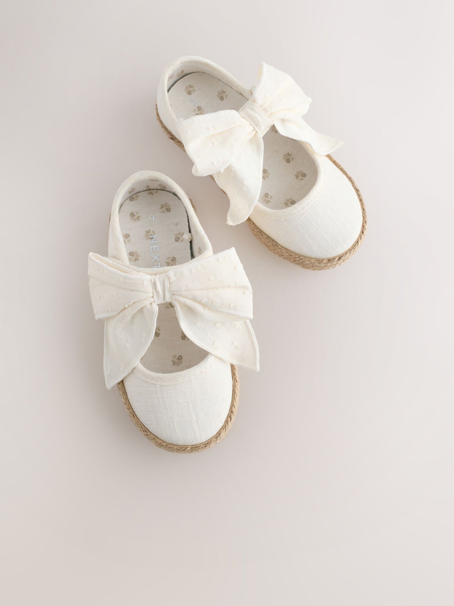 White Bow Espadrille Shoes image 6