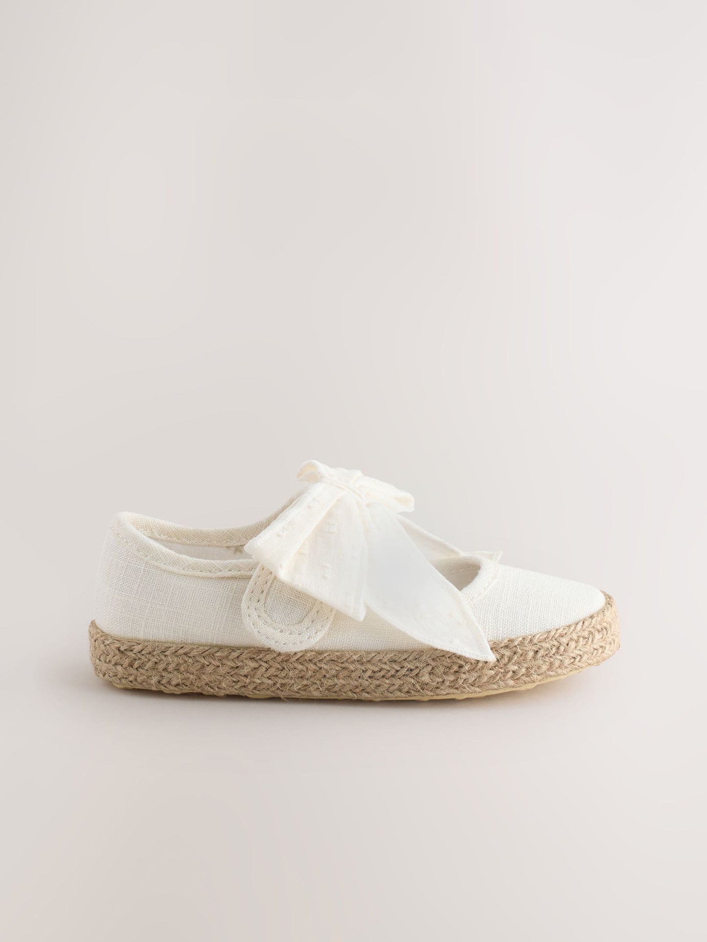 White Bow Espadrille Shoes image 7