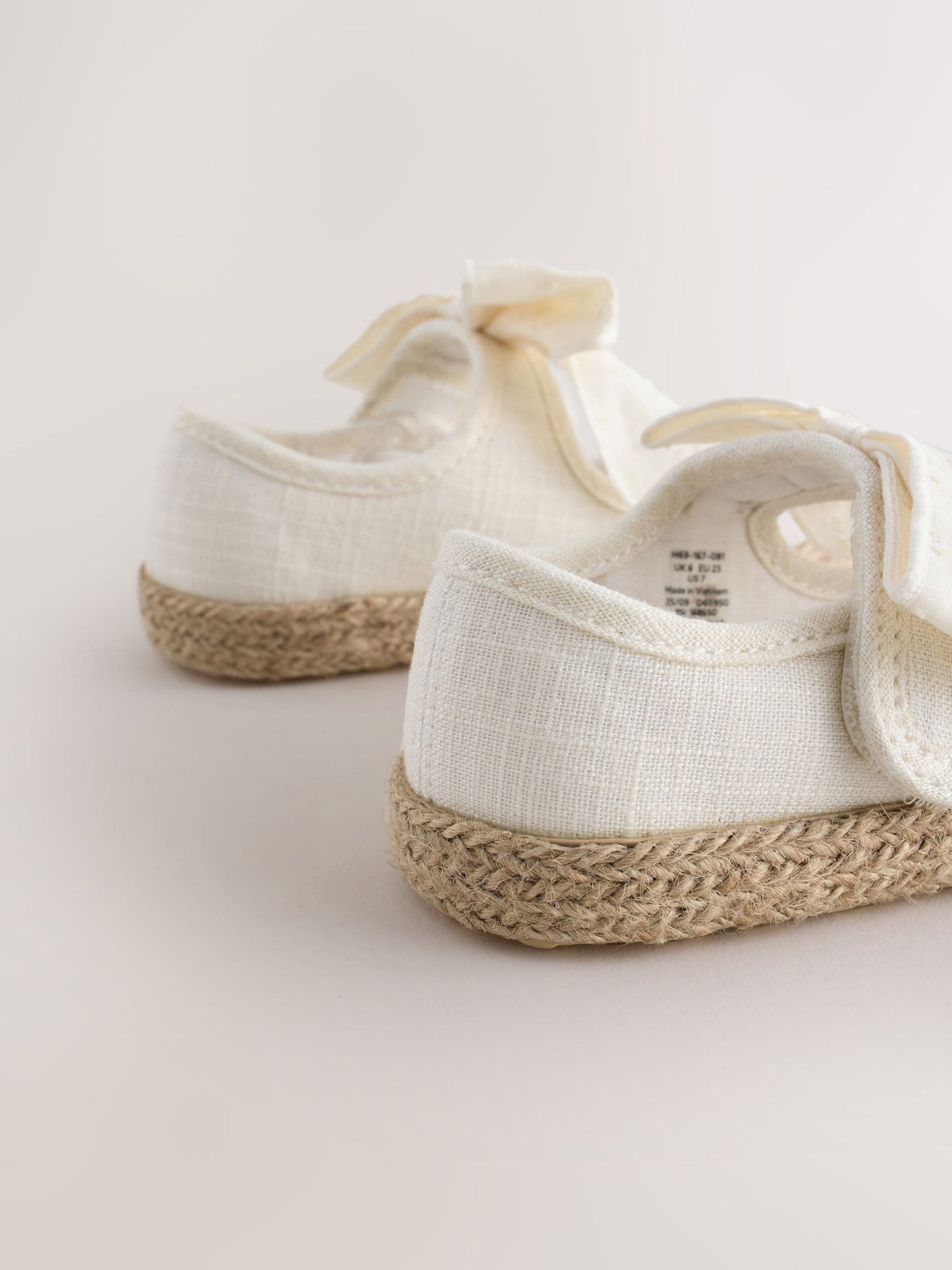 White Bow Espadrille Shoes image 8