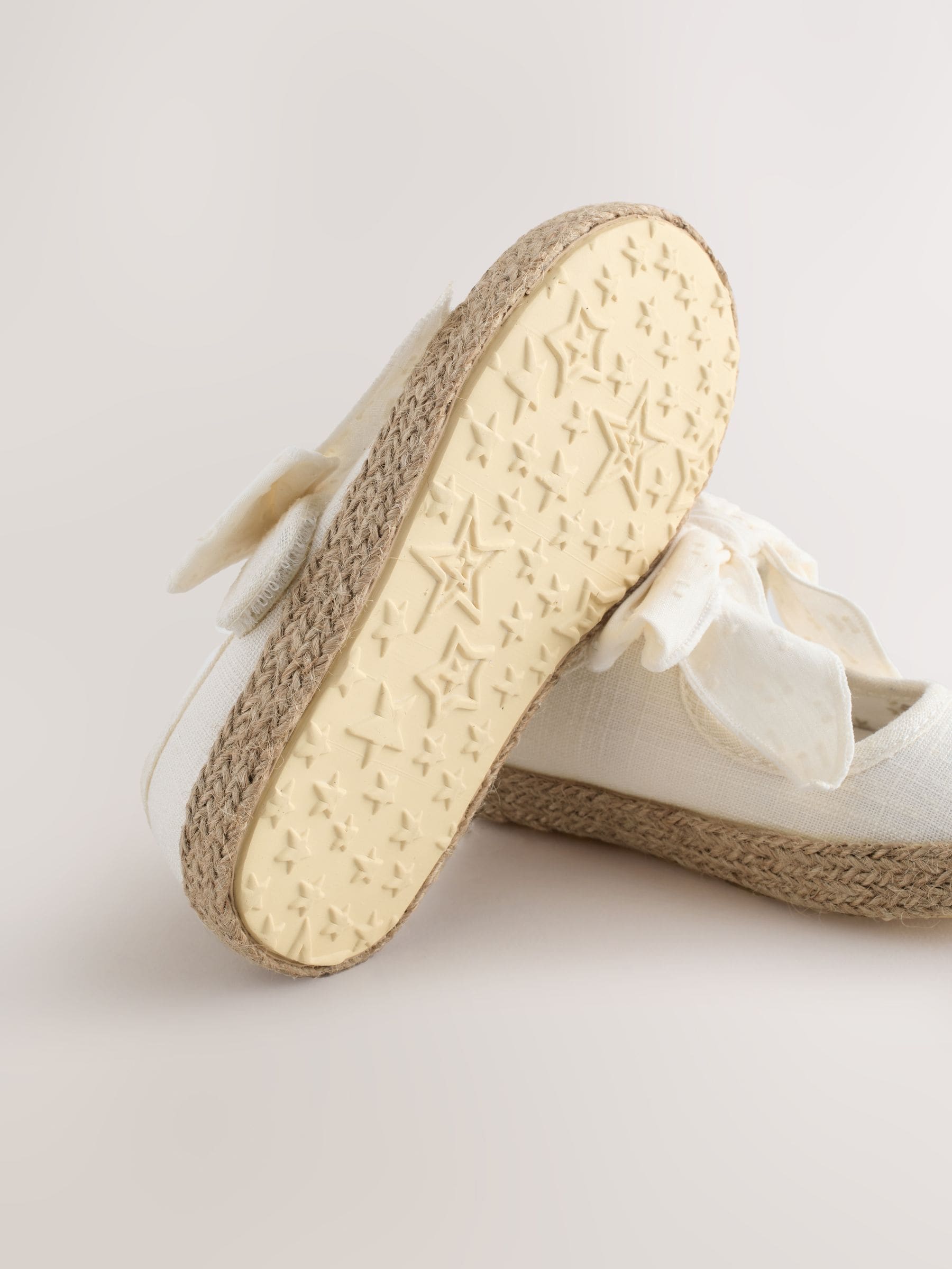 White Bow Espadrille Shoes image 9