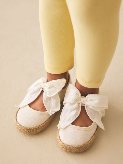 White Bow Espadrille Shoes image 2