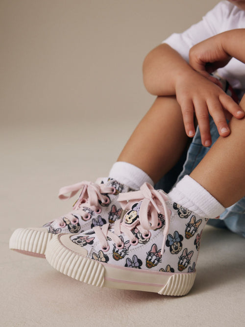 Cream Minnie Mouse High Top Trainers image 1
