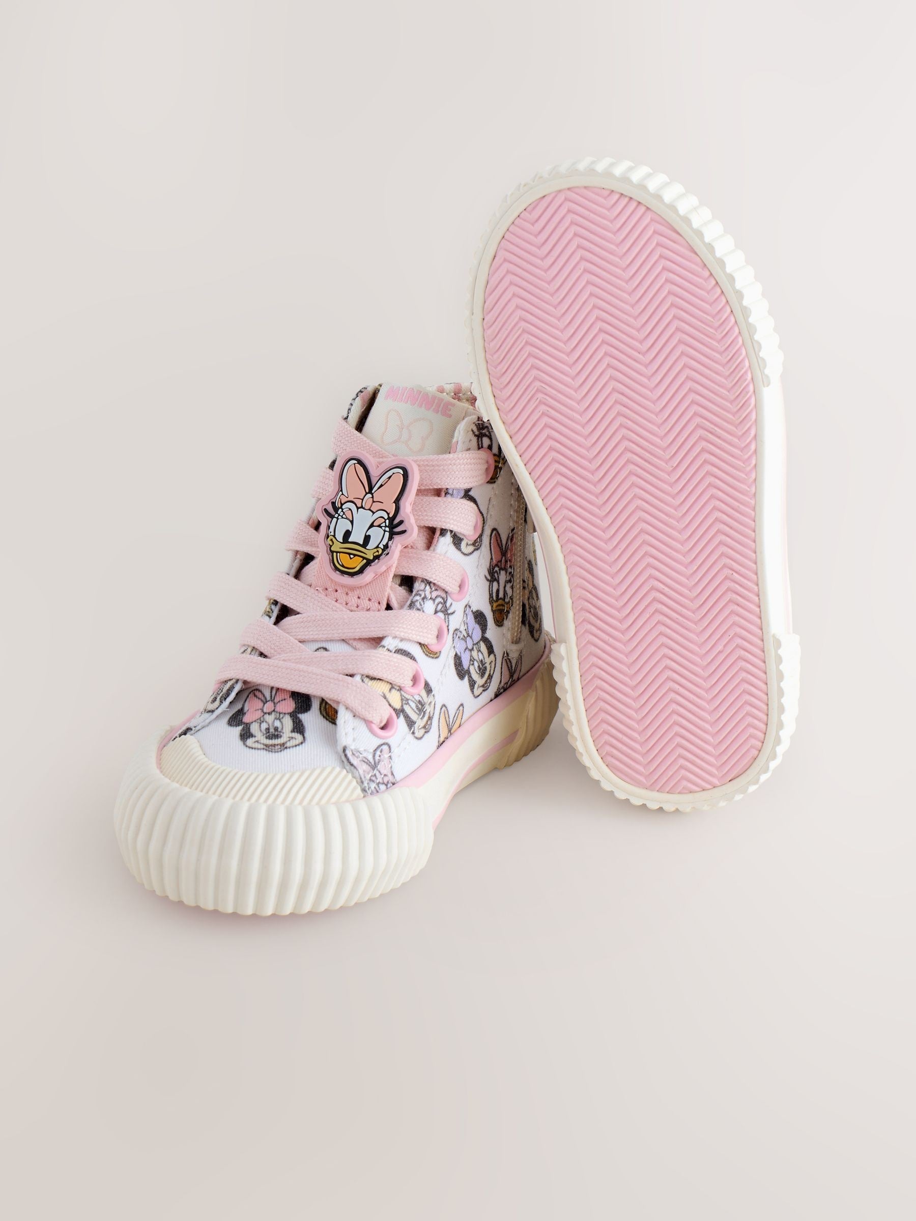 Cream Minnie Mouse High Top Trainers image 7