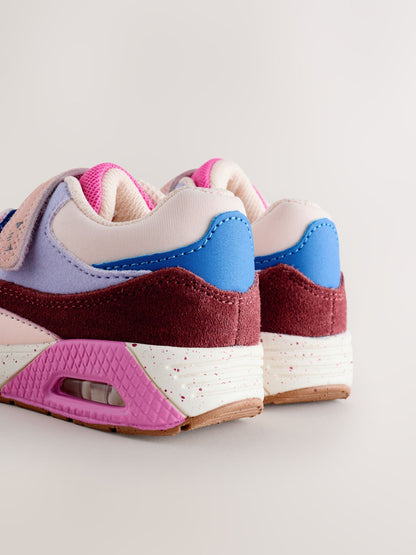 Multi Pink Elastic Lace Chunky Trainers image 3