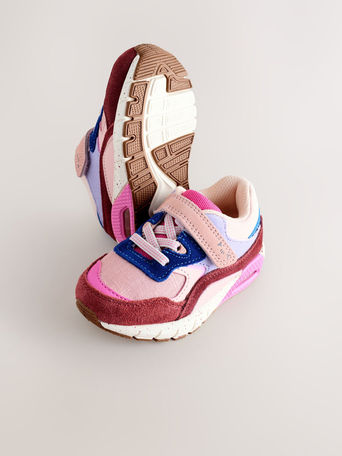 Multi Pink Elastic Lace Chunky Trainers image 5
