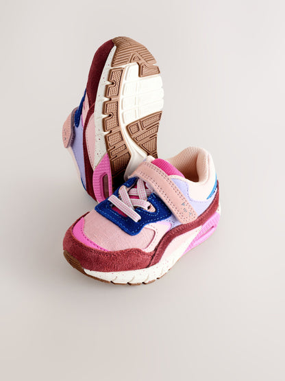 Multi Pink Elastic Lace Chunky Trainers image 4