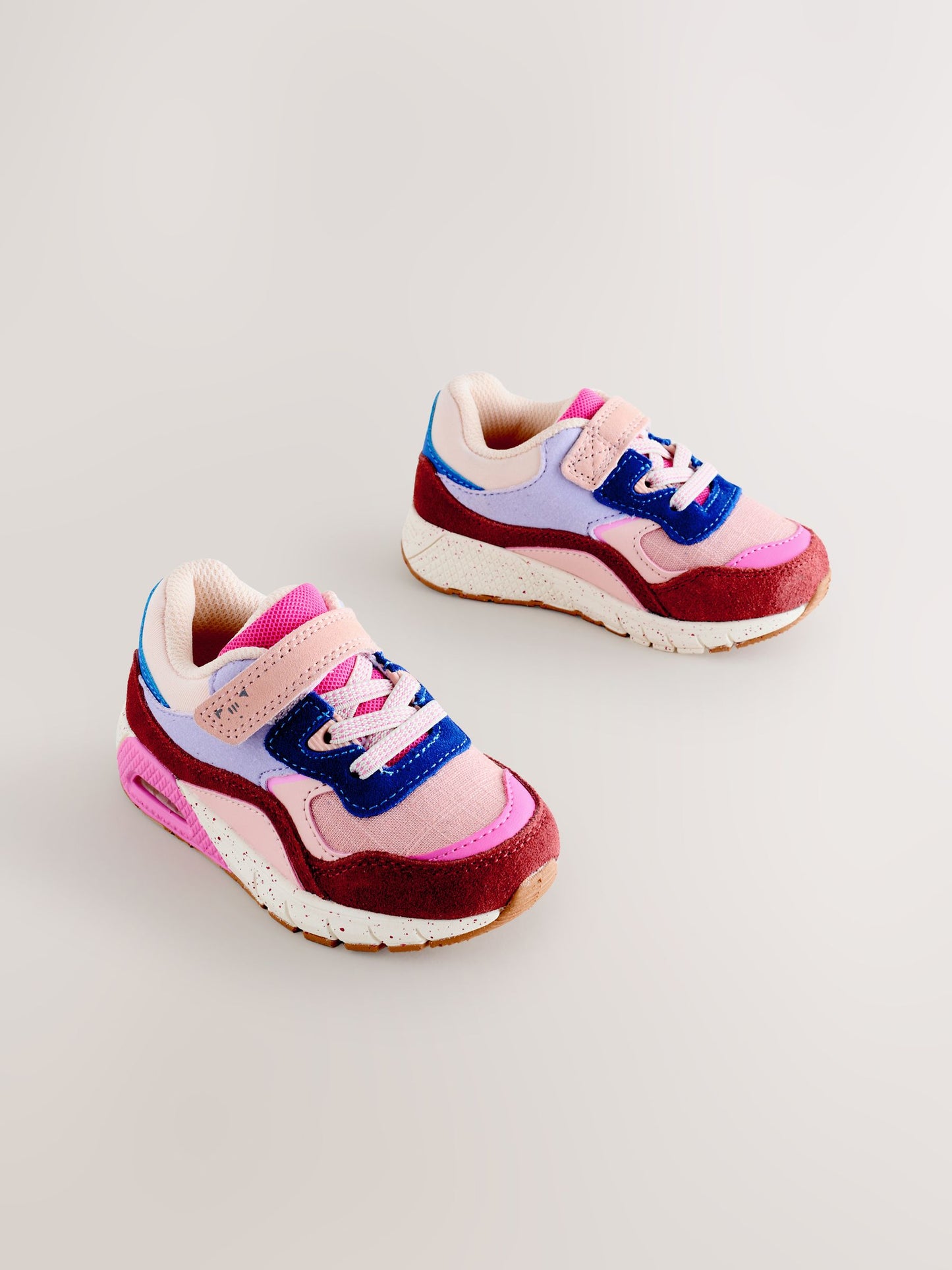 Multi Pink Elastic Lace Chunky Trainers image 1