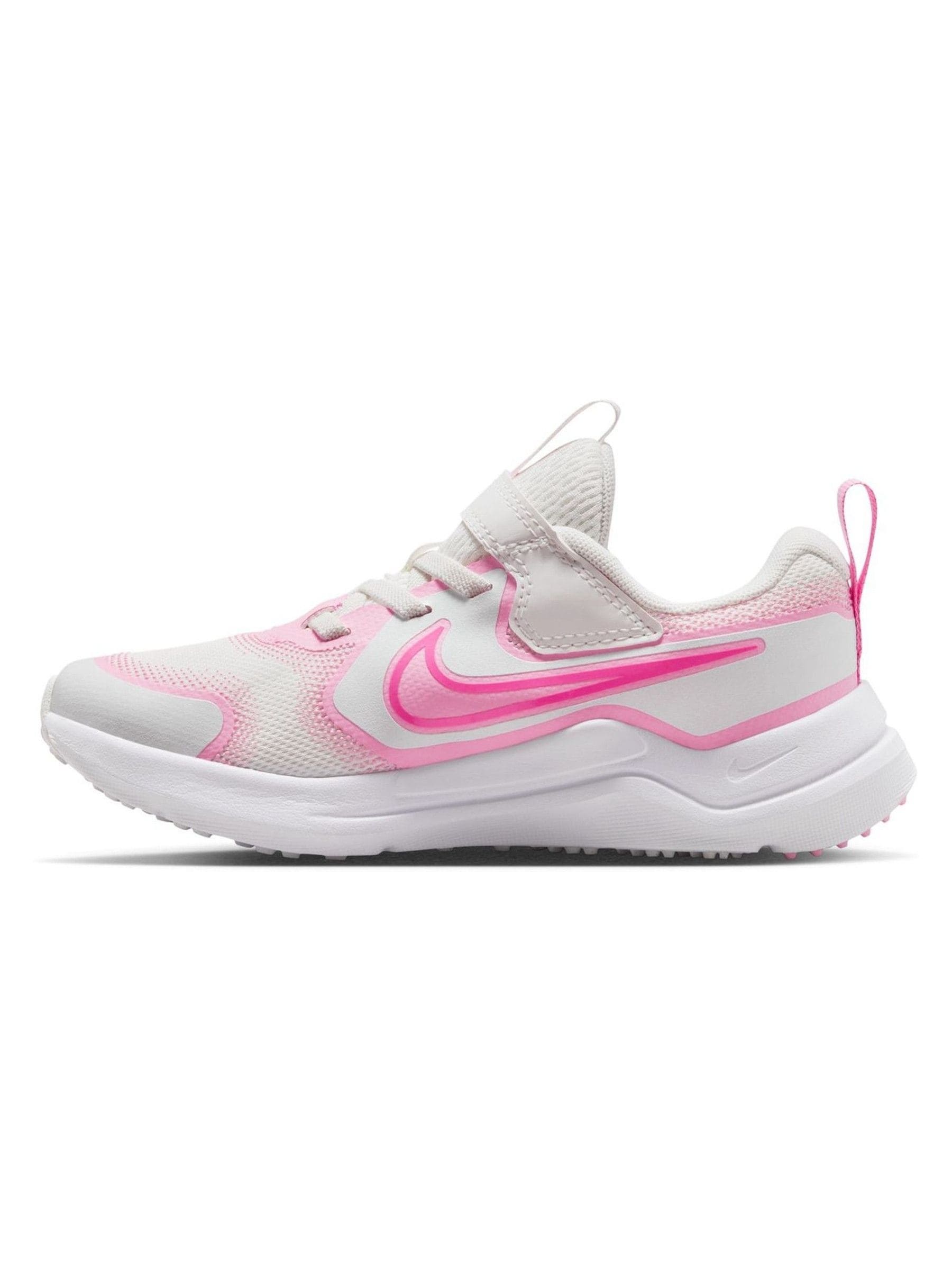 Nike White/Pink Junior Cosmic Running Trainers image 1