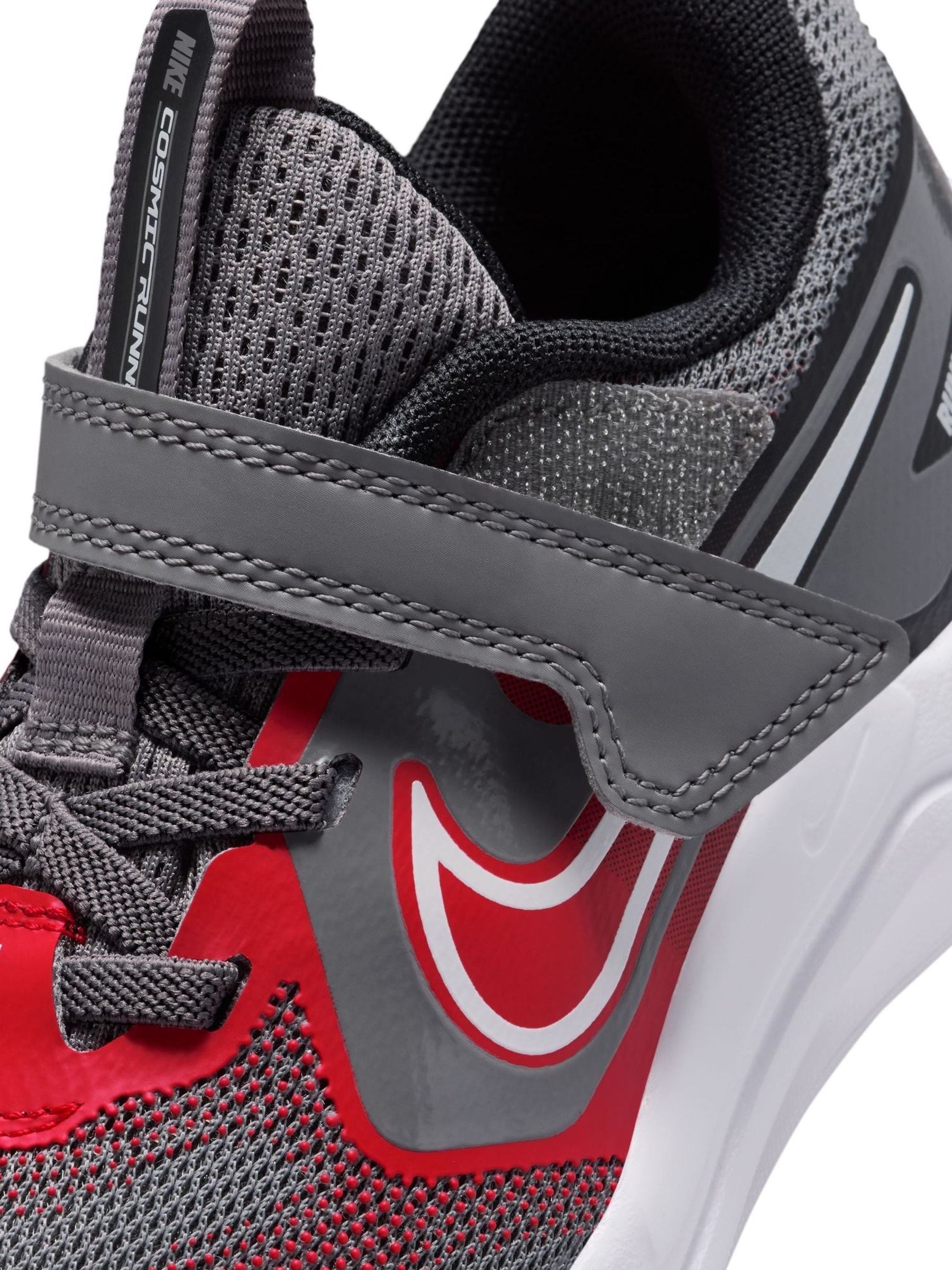 Nike Grey Red Junior Cosmic Running Trainers image 10
