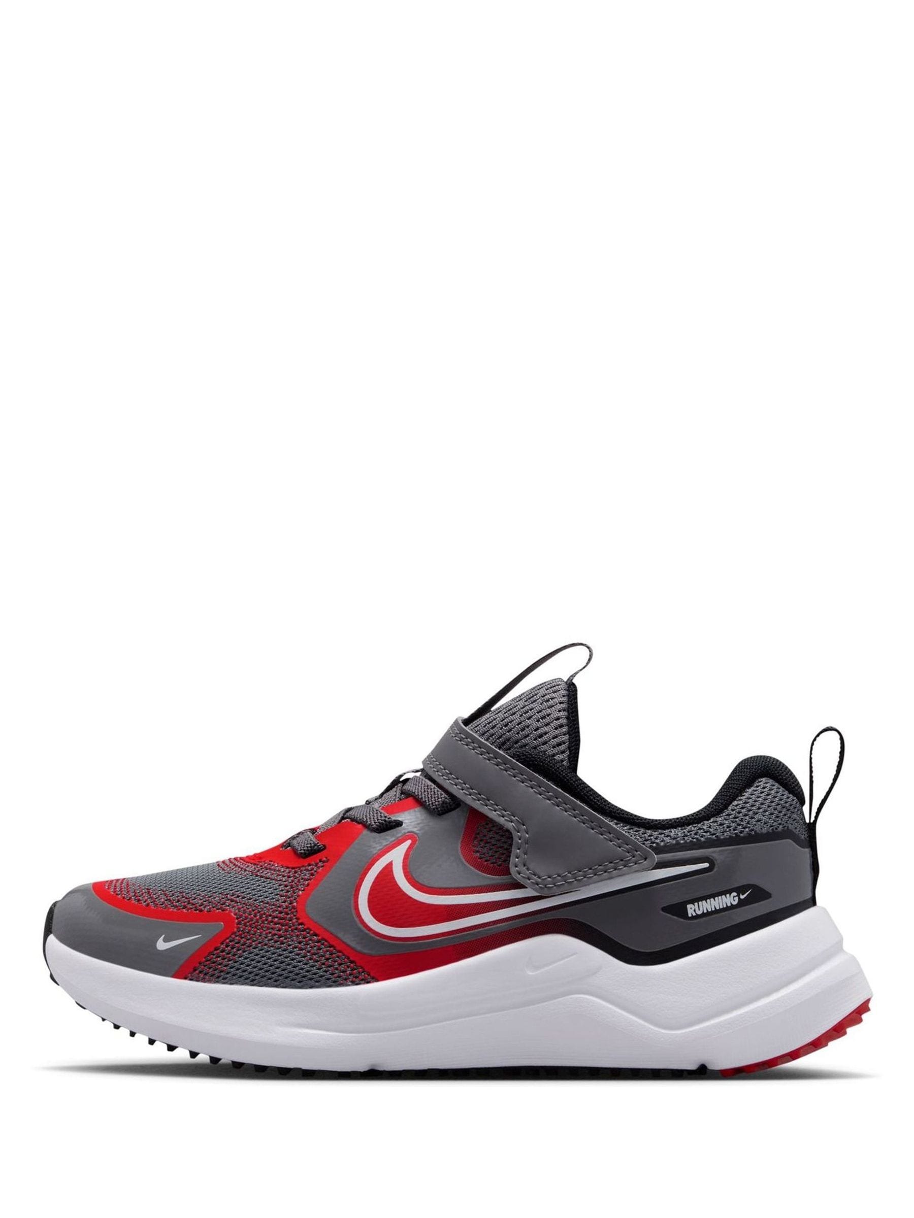 Nike Grey Red Junior Cosmic Running Trainers image 4