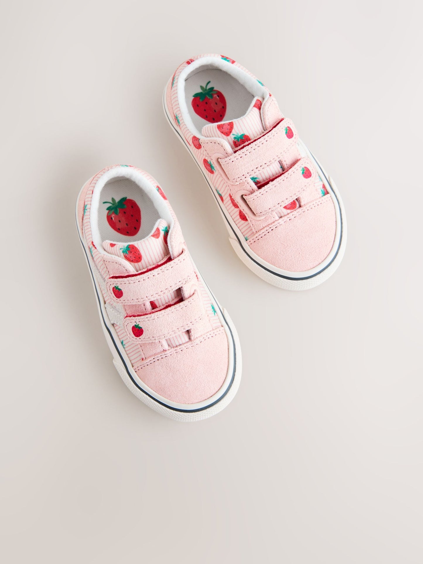 Pink Strawberry Wide Fit (G) Touch Fastening Trainers image 4