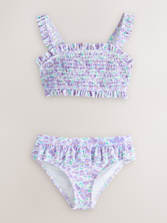 Dsiney Kidz - Laura Ashley Purple Everingham Meadow Spray Frill Bikini Set image 1