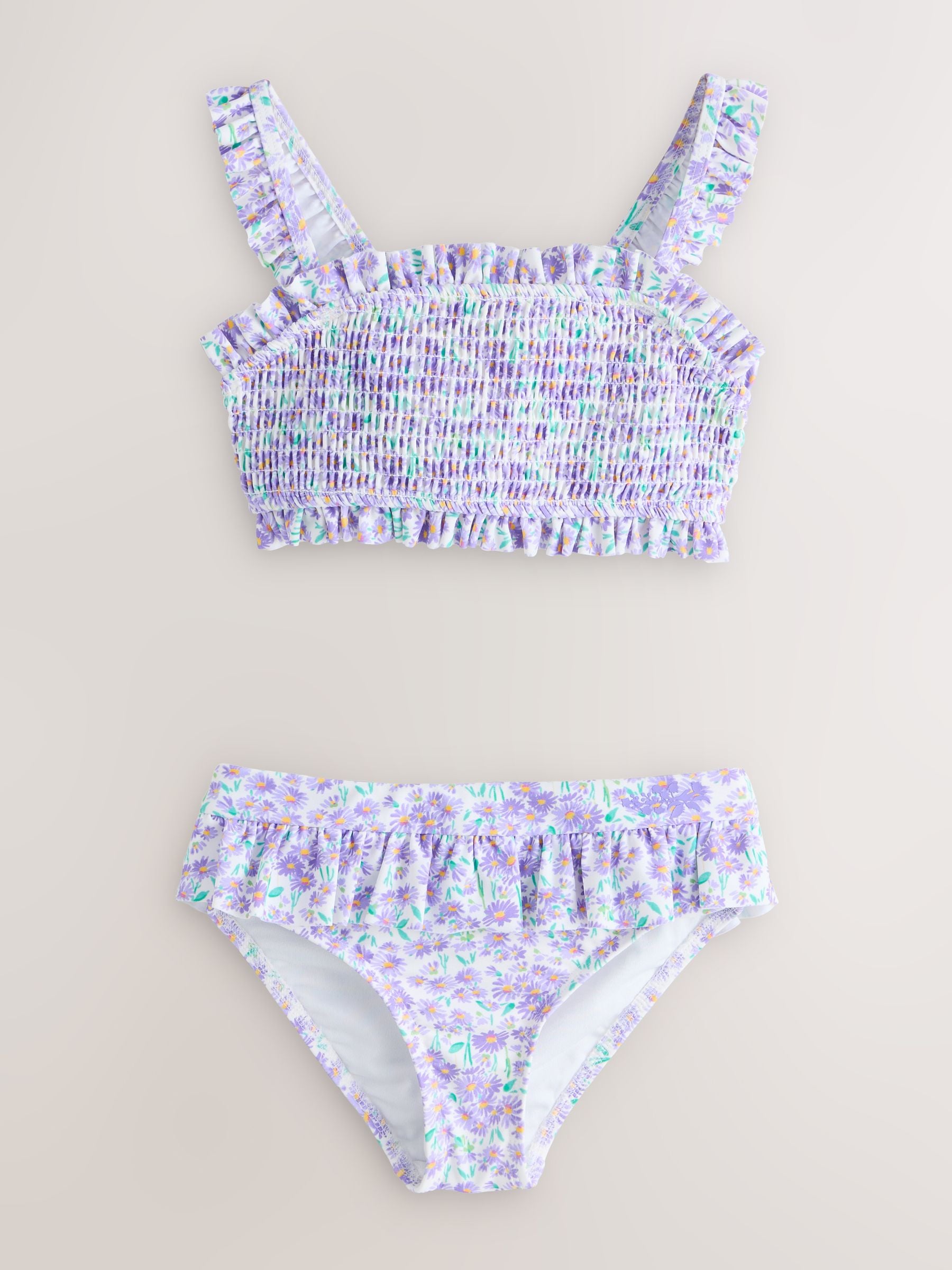 Laura Ashley Purple Everingham Meadow Spray Frill Bikini Set image 1