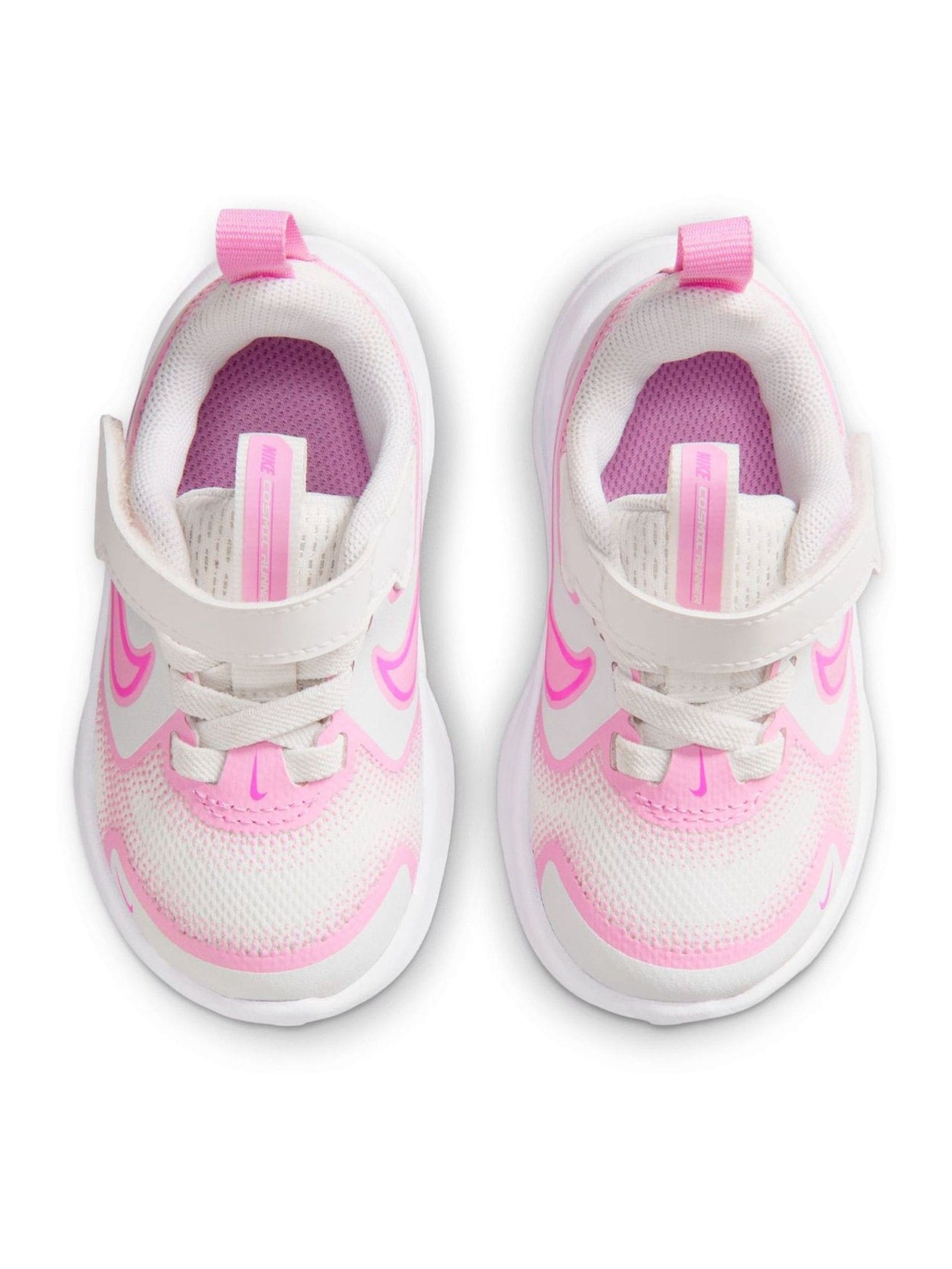 Nike White/Pink Infant Cosmic Running Trainers image 6