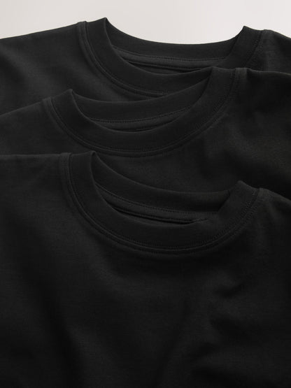 Dsiney Kidz - Black Regular Fit Short Sleeve T-Shirts 3 Pack (3-16yrs) image 4