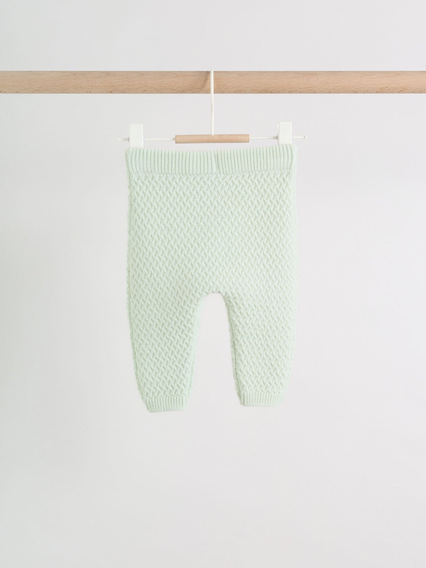 Sage Green Crochet Animal Knitted Cardigan and Legging Baby Set (0mths-2yrs) image 3