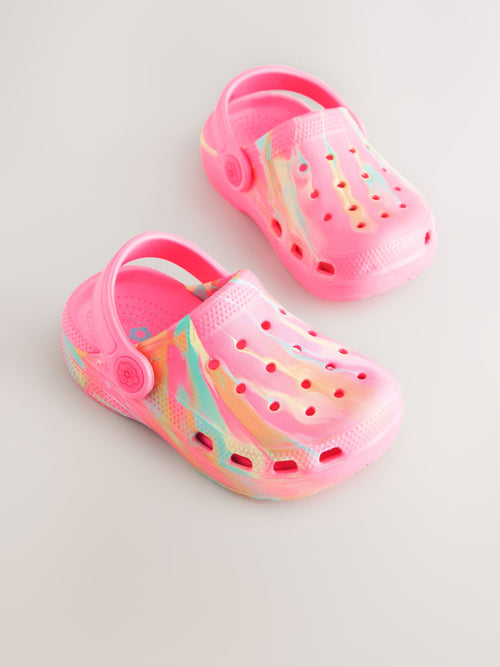 Bright Pink Marble Standard Fit (F) Comfort Clogs image 1