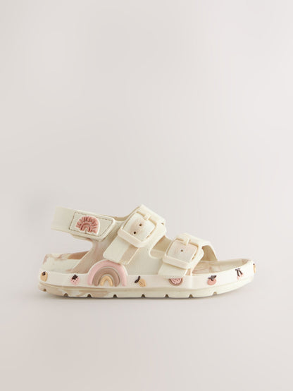 Cream Character Double Buckle Eva Sandals image 2