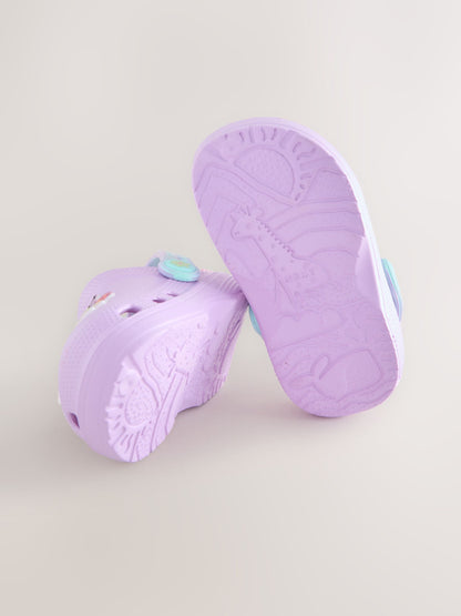 Lilac Purple Animal Character Clogs image 2