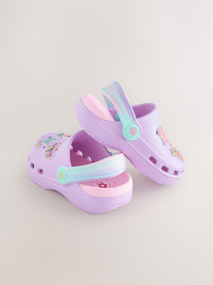 Lilac Purple Animal Character Clogs image 4