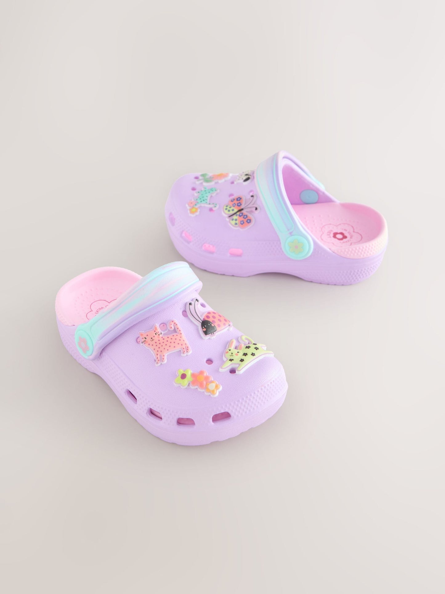 Lilac Purple Animal Character Clogs image 1