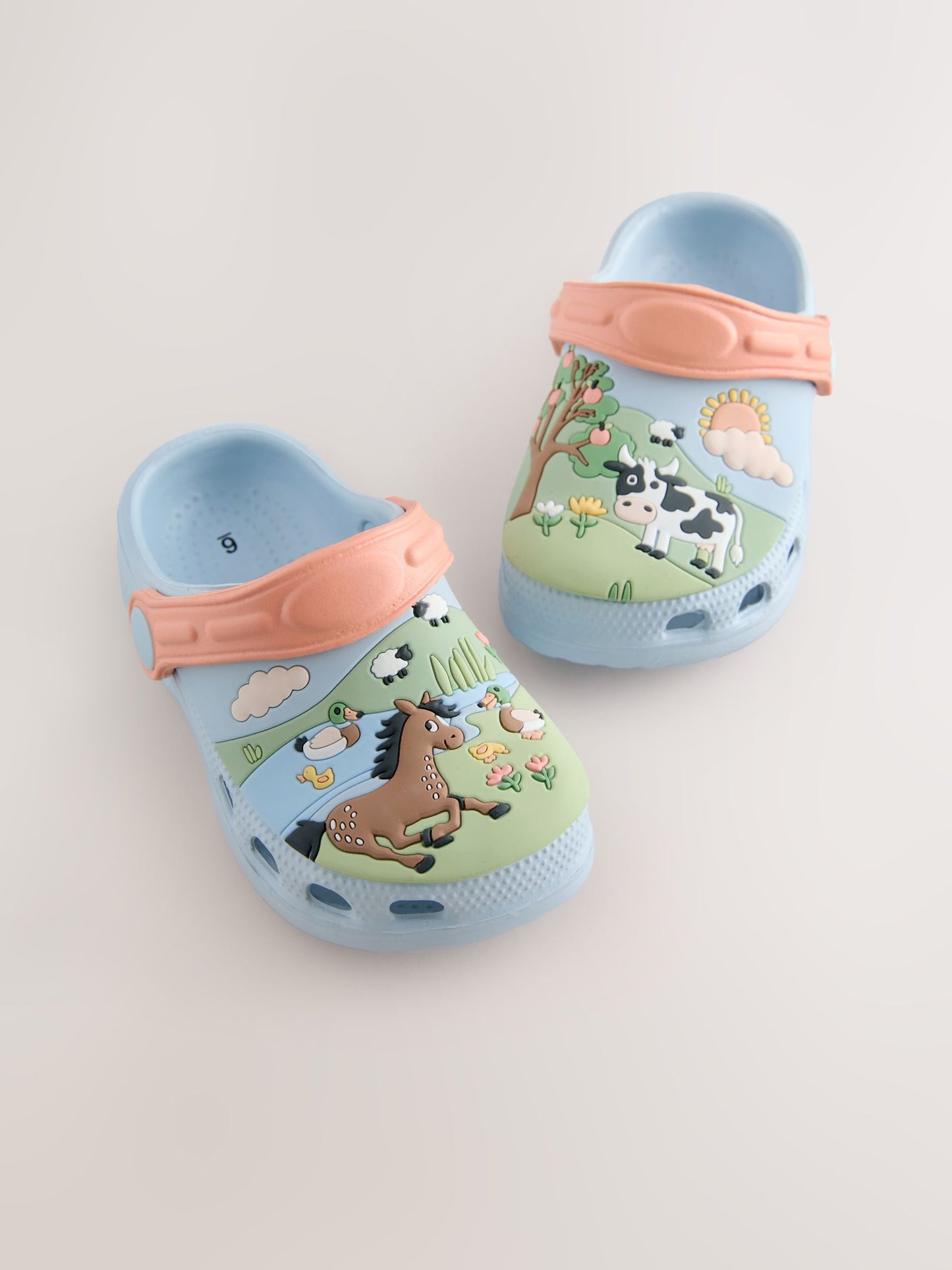 Blue/Green Farm Standard Fit (F) Character Clogs image 2