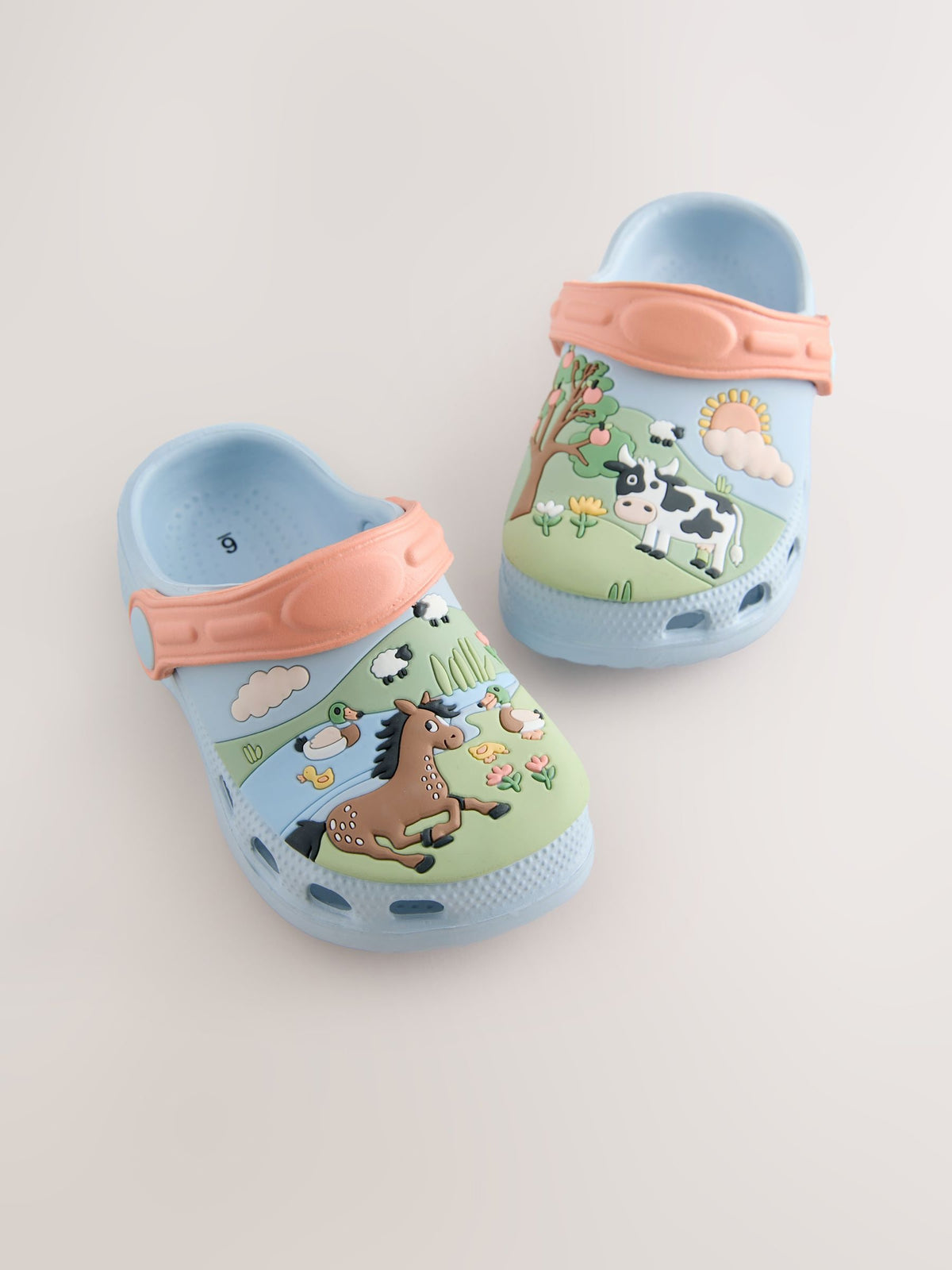 Blue/Green Farm Standard Fit (F) Character Clogs image 2