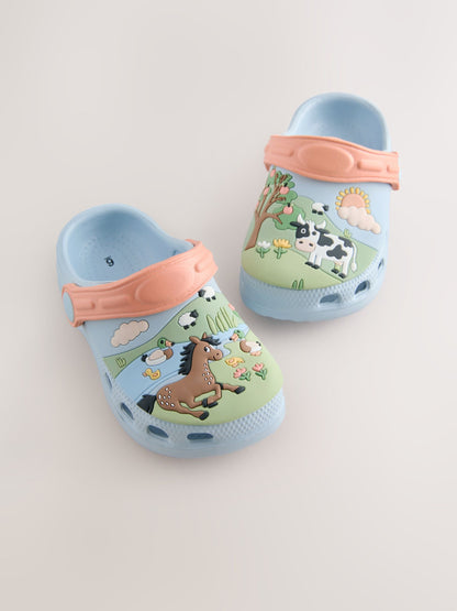 Blue/Green Farm Standard Fit (F) Character Clogs image 2