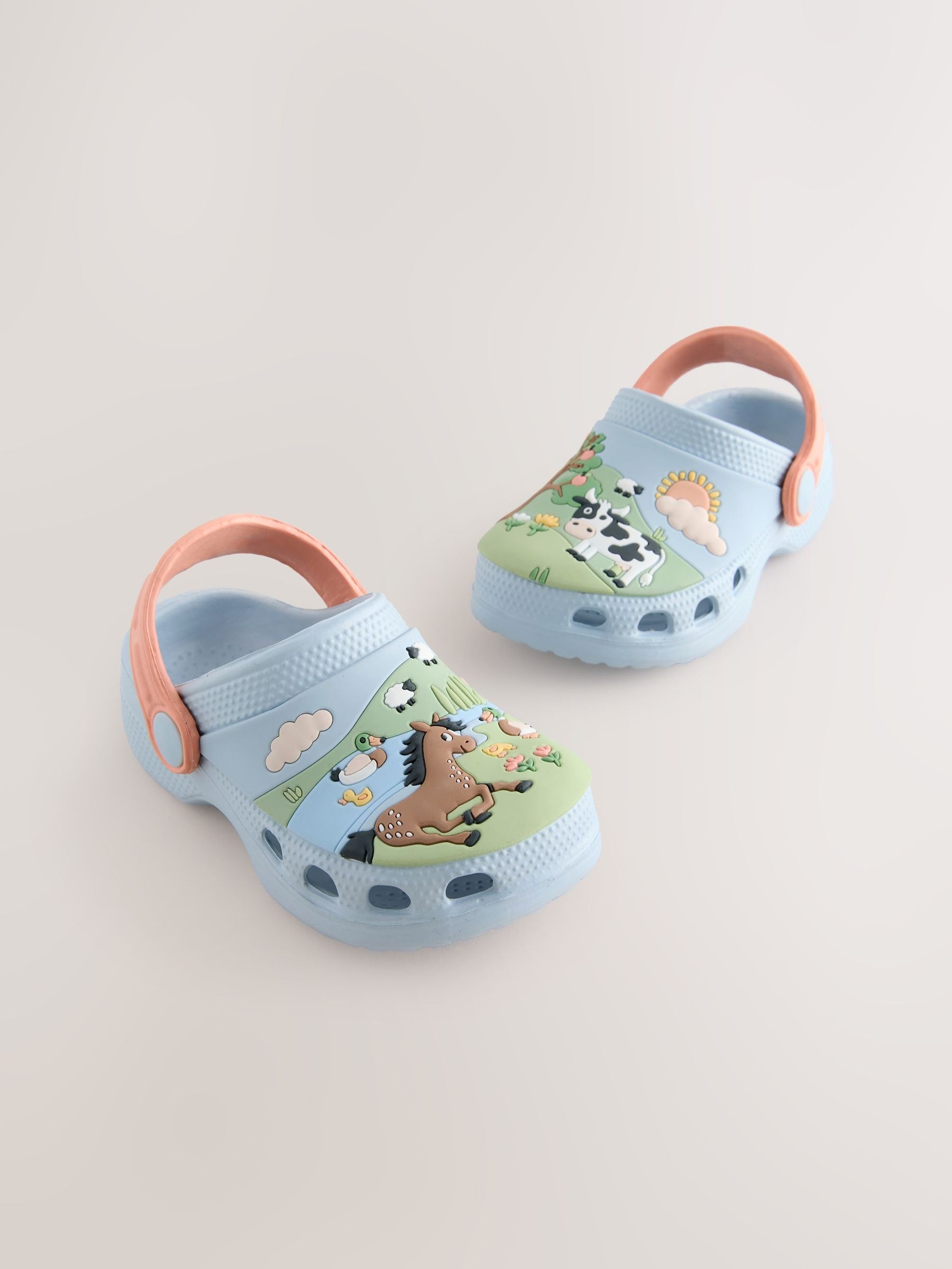 Blue/Green Farm Standard Fit (F) Character Clogs image 1