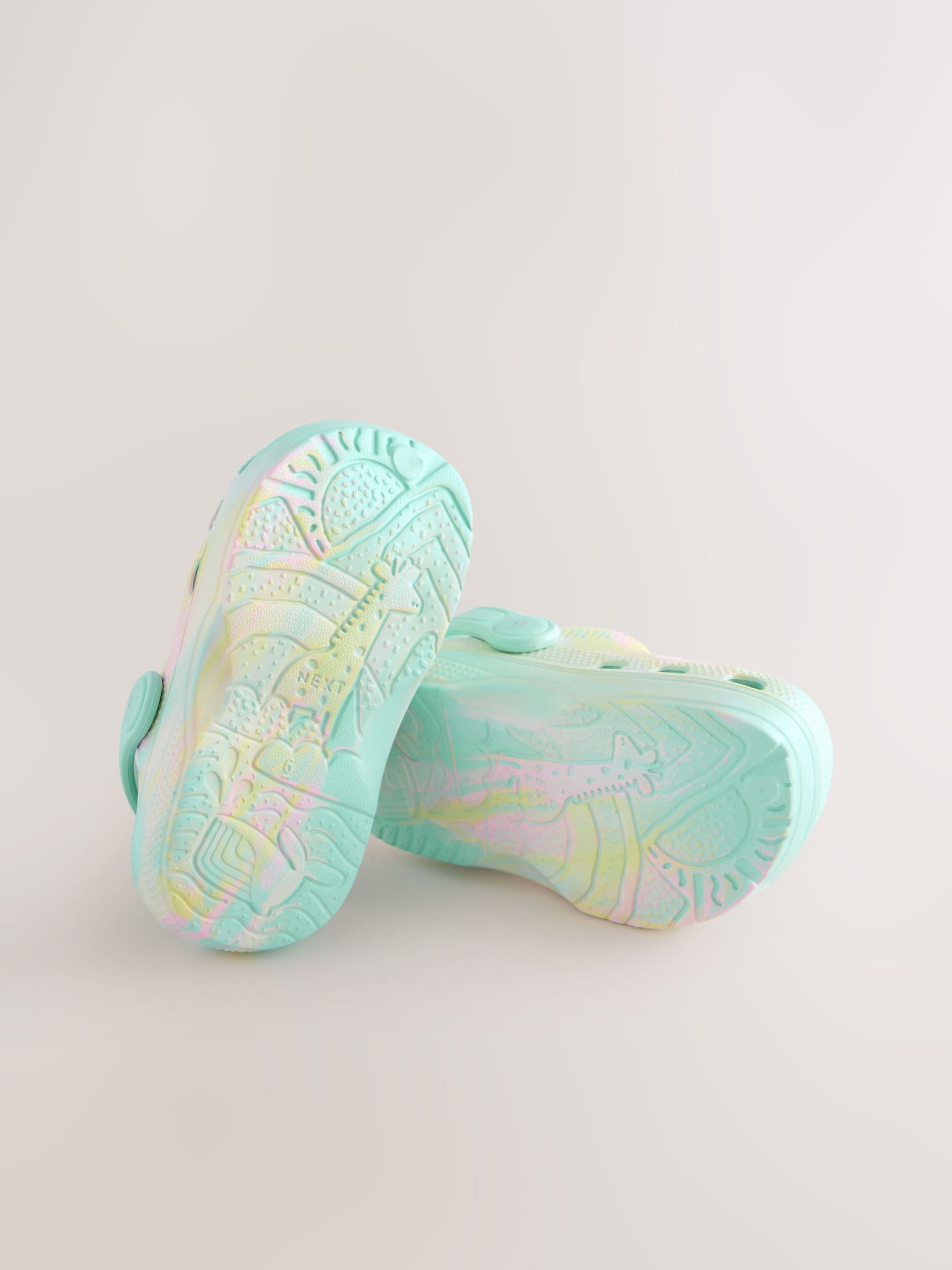 Aqua Blue Marble Standard Fit (F) Comfort Clogs image 3