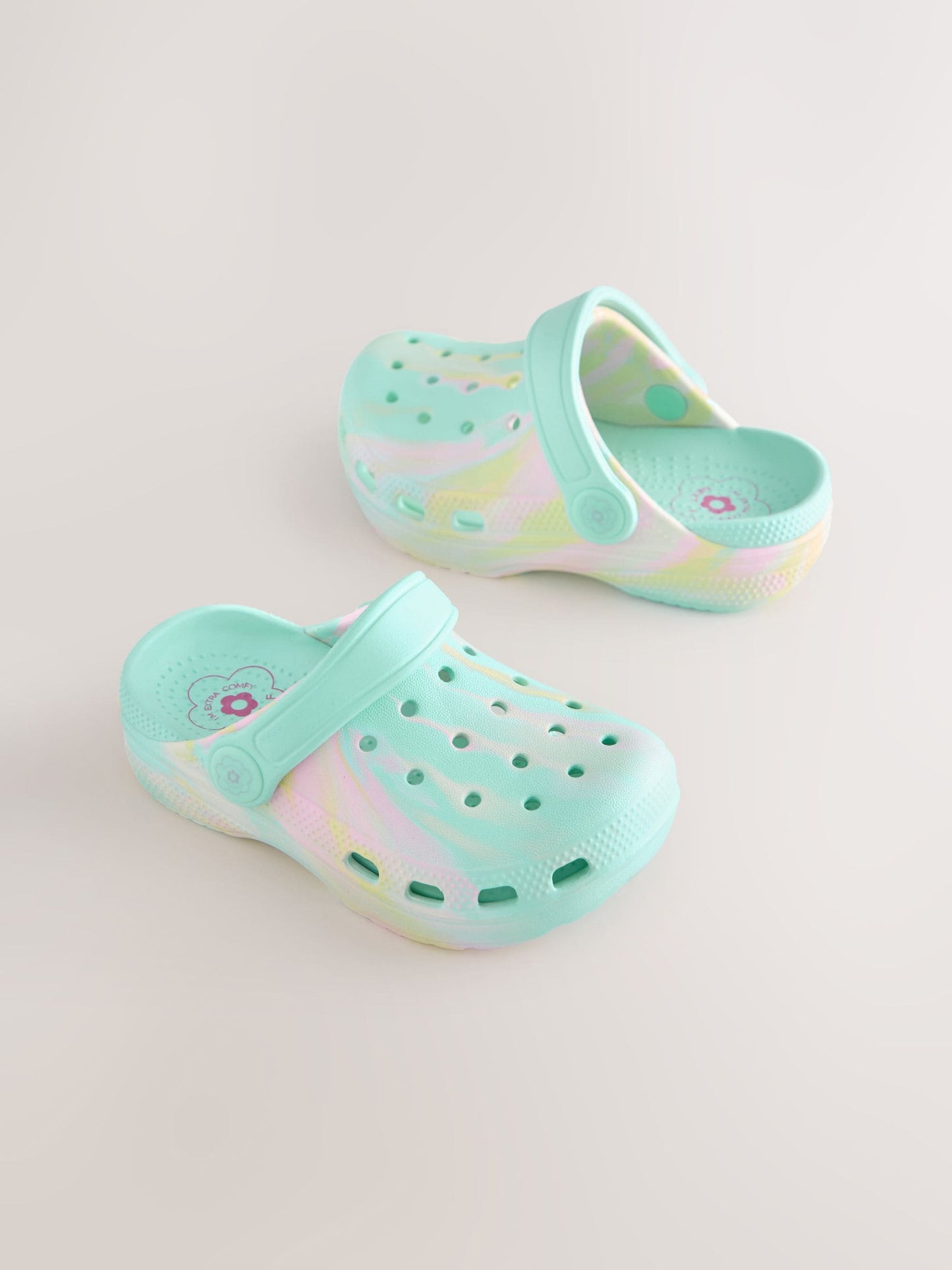 Aqua Blue Marble Standard Fit (F) Comfort Clogs image 1