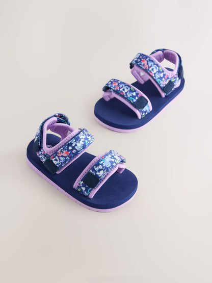 Navy Floral Trekker Sandals image 1