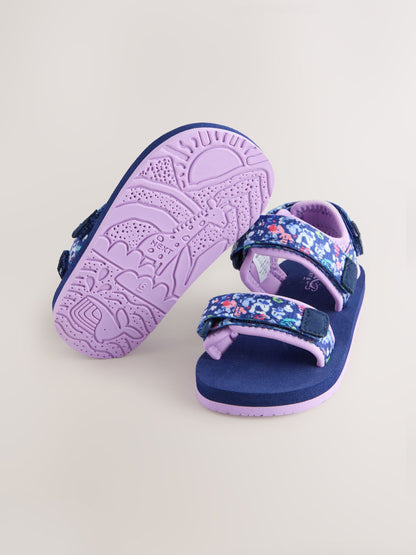 Navy Floral Trekker Sandals image 4