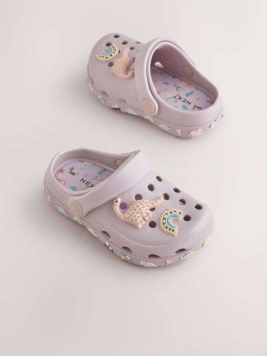 Purple Dinosaur Character Clogs image 1
